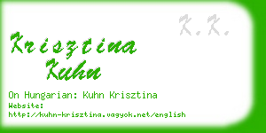 krisztina kuhn business card